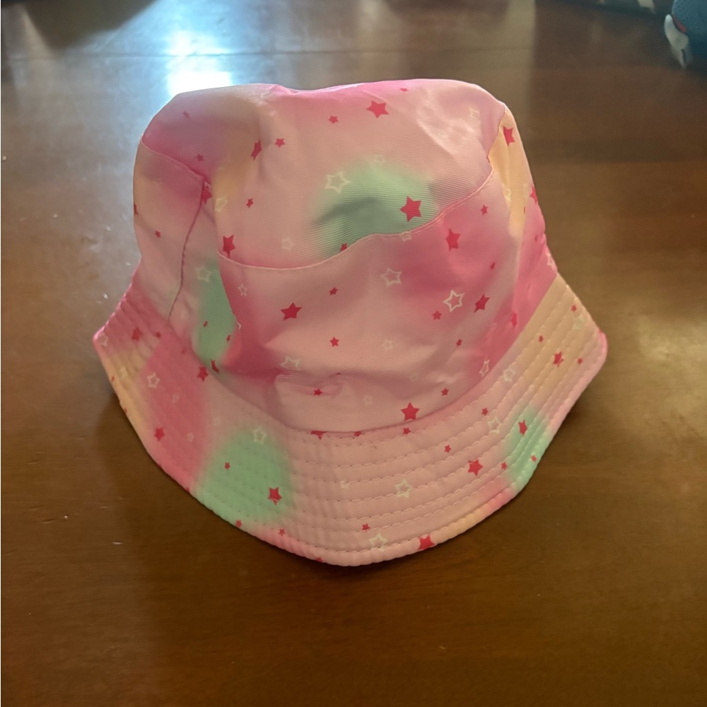 Amazon Kids Pink & Mint Star Print Bucket Hat